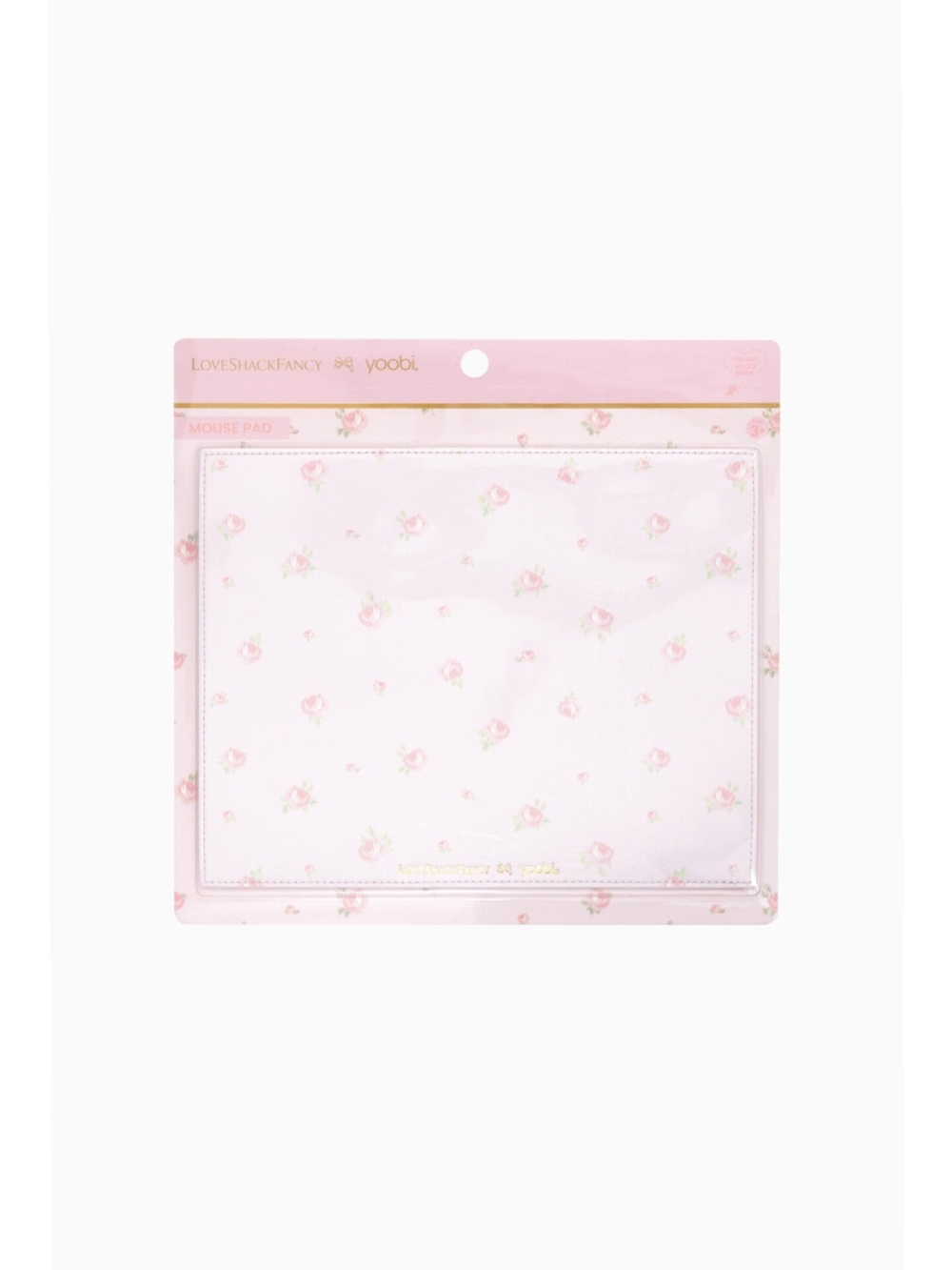 LoveShackFancy Pink Rose Pattern Mouse Pad